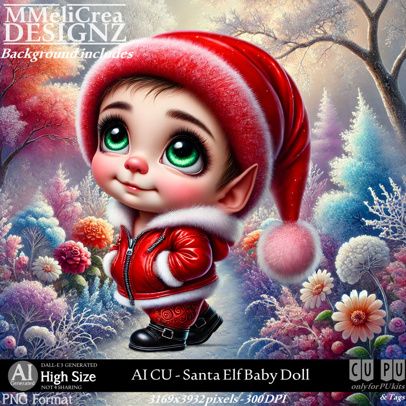(image for) AI - CU Santa Elf Baby Doll (CU4PU/PNG)